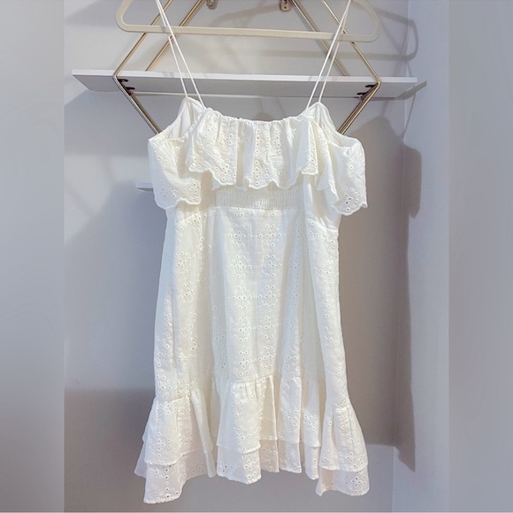 Zara Embroidered Ruffle Mini Dress - Picture 4 of 4